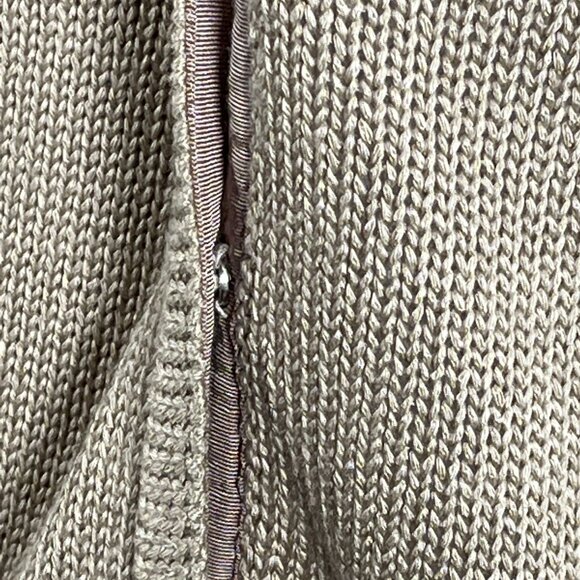 NY Collection Tan Cardigan Sweater XL V-Neck Knit Casual Layer - Picture 6 of 12